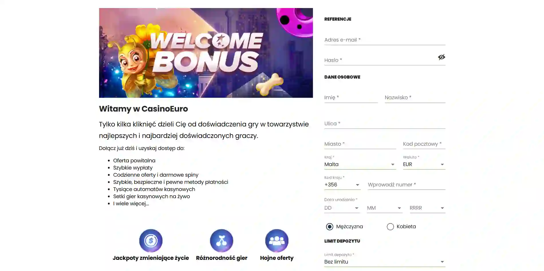 Euro Casino Registration